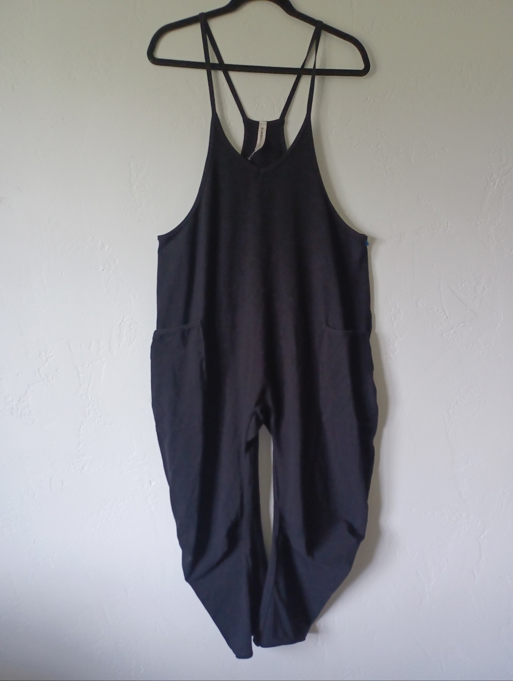 Kimberly C Black Strappy Harem Onesie Jumpsuit